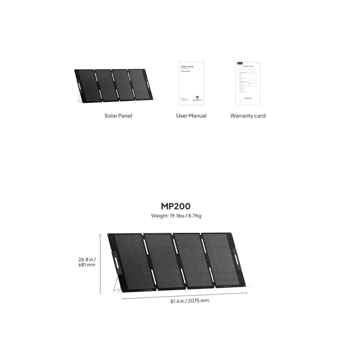 BLUETTI MP200 FOLDABLE SOLAR PANELS | 200W