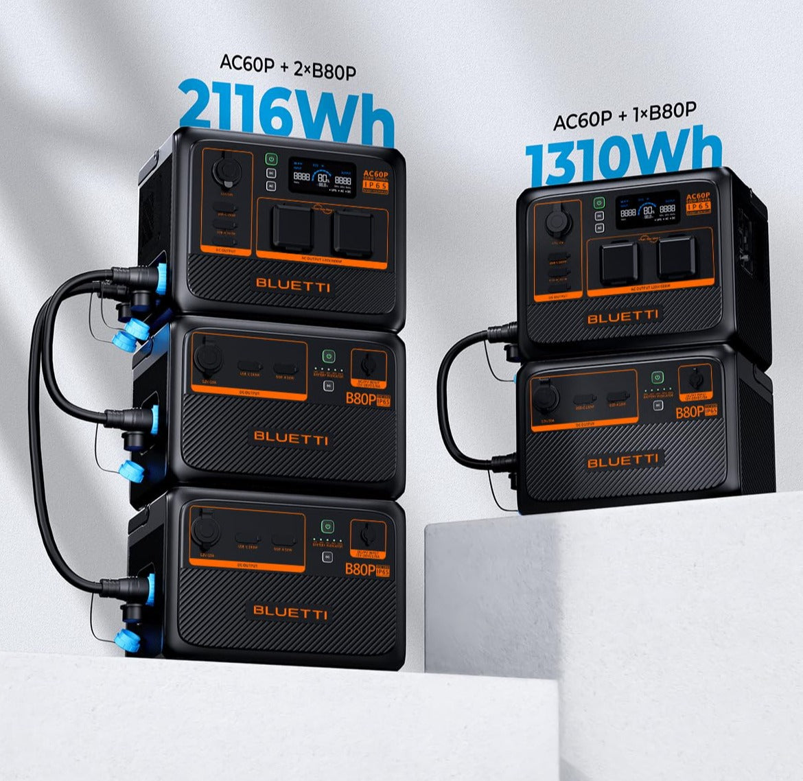 BLUETTI AC60P EXPANDABLE PORTABLE WATERPROOF POWER STATION | 600W (1200W SURGE) 504WH