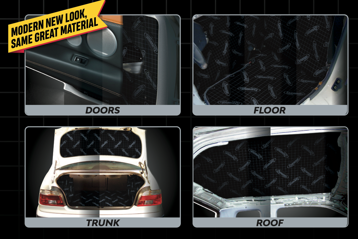 DYNAMAT XTREME SQUARED SOUND DEADENING (457MM X 457MM 1.72MM 1 INCH CUTTING GRID) 8 SHEET PACK