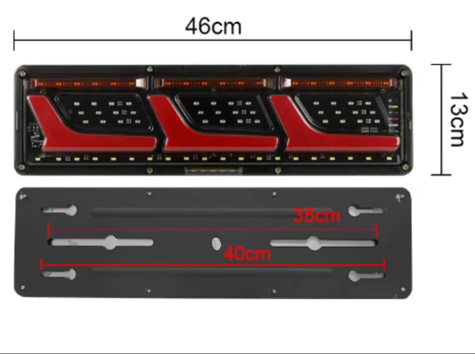 c8 corvette style Tail Lights For Tray/Trailer (2 sizes) 12v & 24v