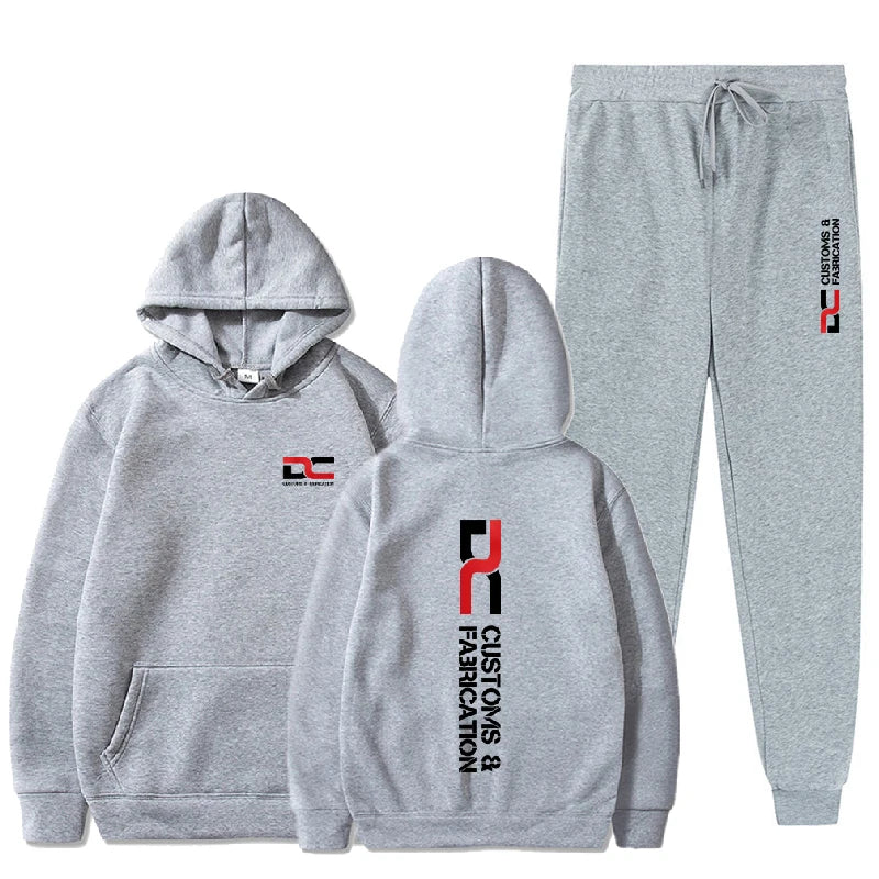 DC Customs & Fab classic spine logo tracksuit (Grey)
