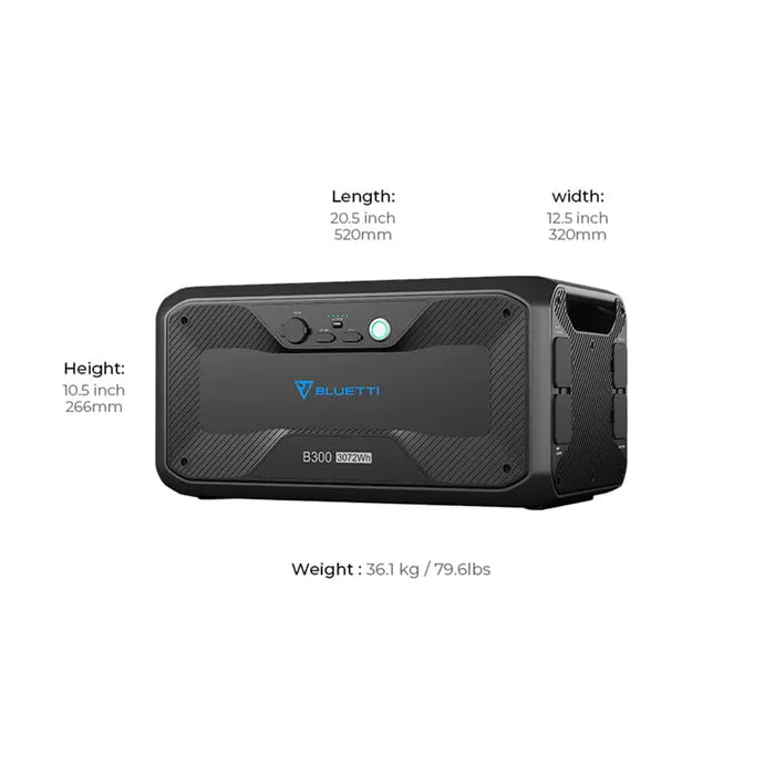 BLUETTI AC300 + B300 EXPANDABLE HOME & PORTABLE POWER STATION | 3000W (6000W SURGE) 3072WH