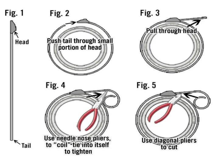 HEATSHIELD THERMAL TIES 3/16" X 8" - 8 PACK - 200MM