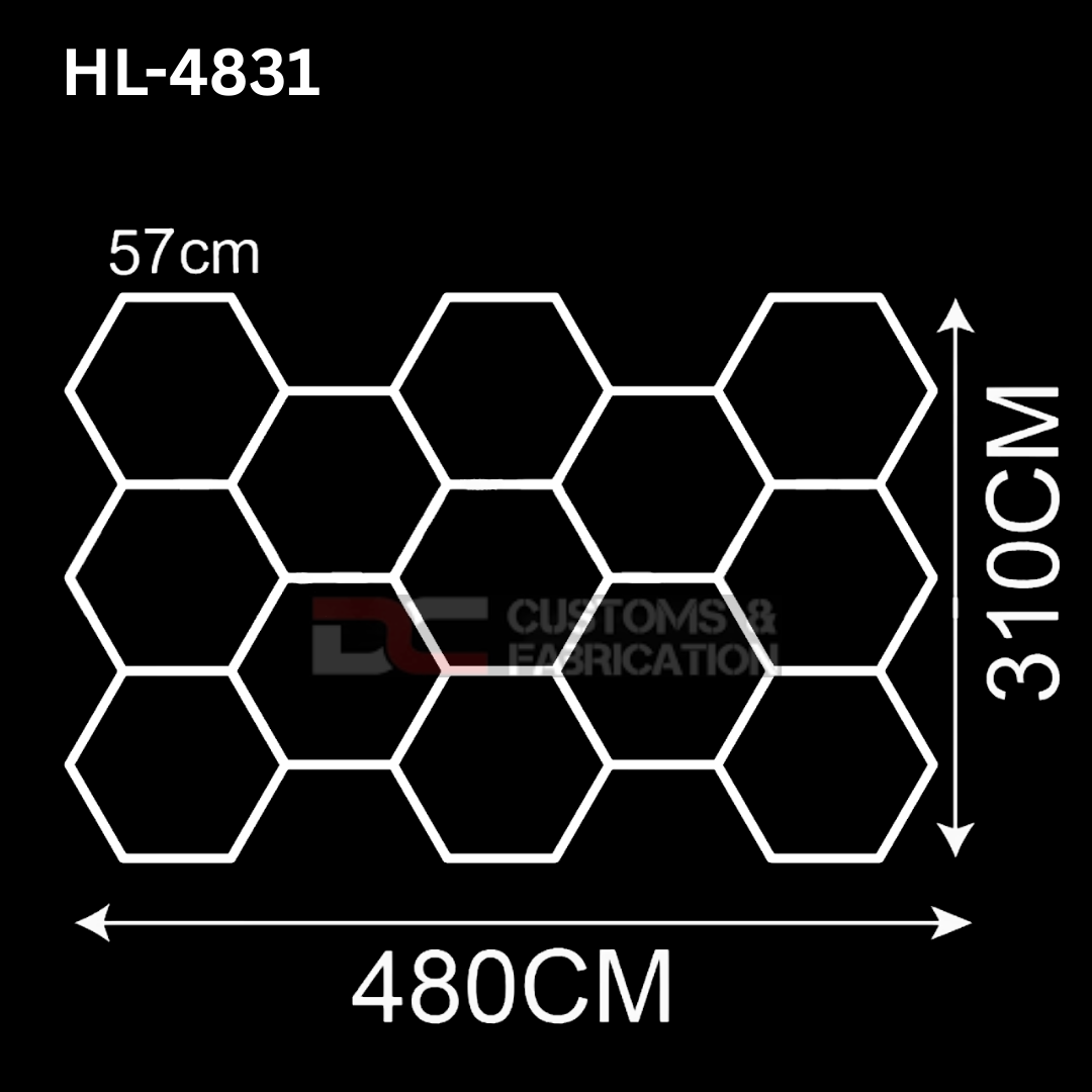 Hexagon Led Tube Ceiling  Lighting 6500k  110V-240V (35 Sizes)