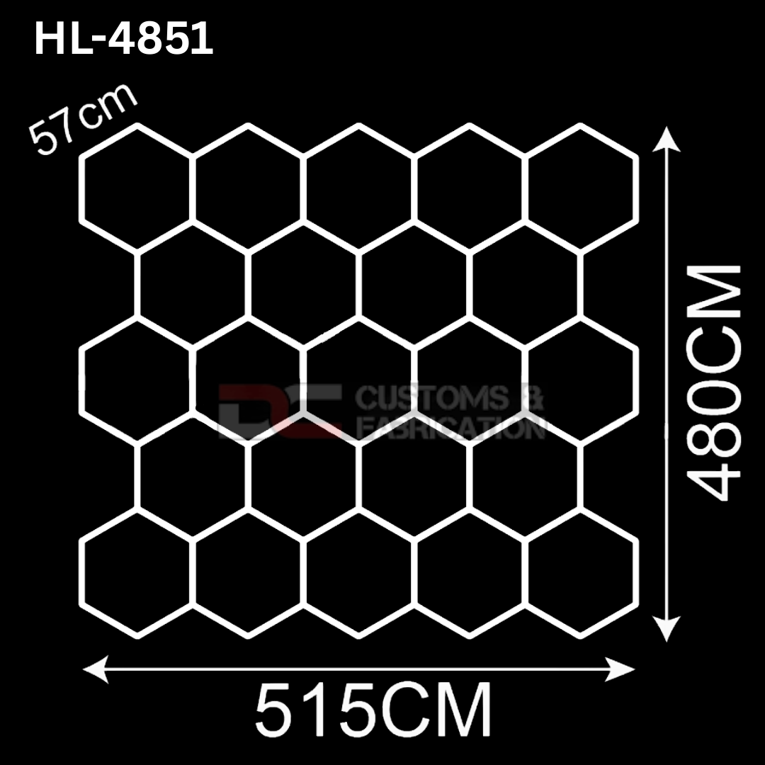 Hexagon Led Tube Ceiling  Lighting 6500k  110V-240V (35 Sizes)