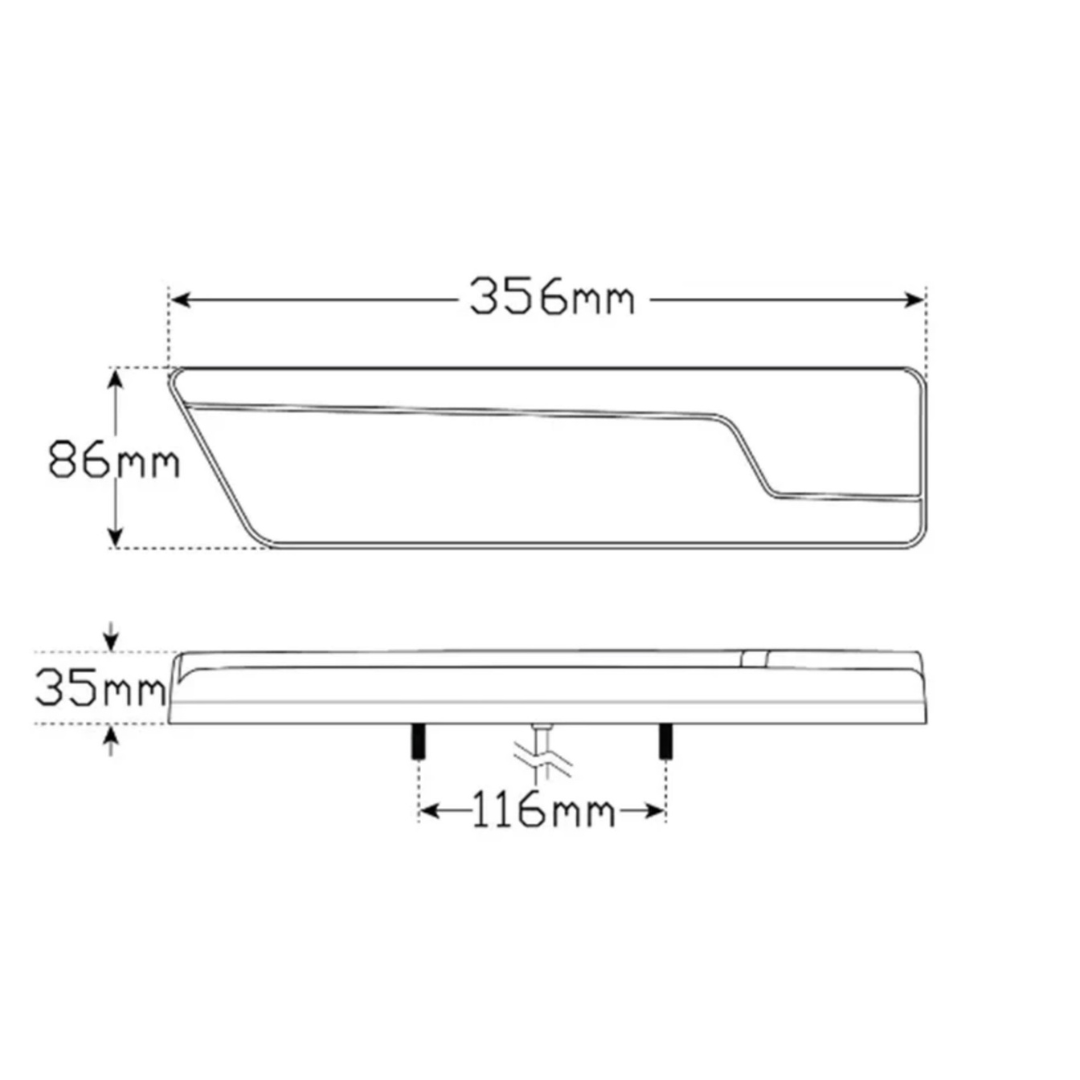 LED Autolamps 355 Series Multi Volt - 355BARWM-2 Taillights