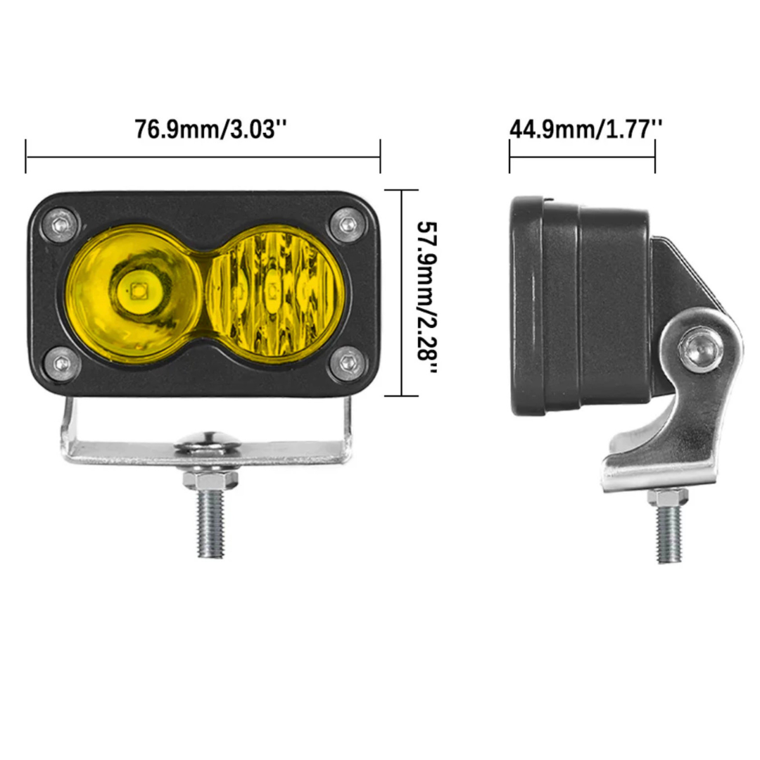 2"x 3" BLACK LED AUXILIARY LIGHT POD - UNIVERSAL