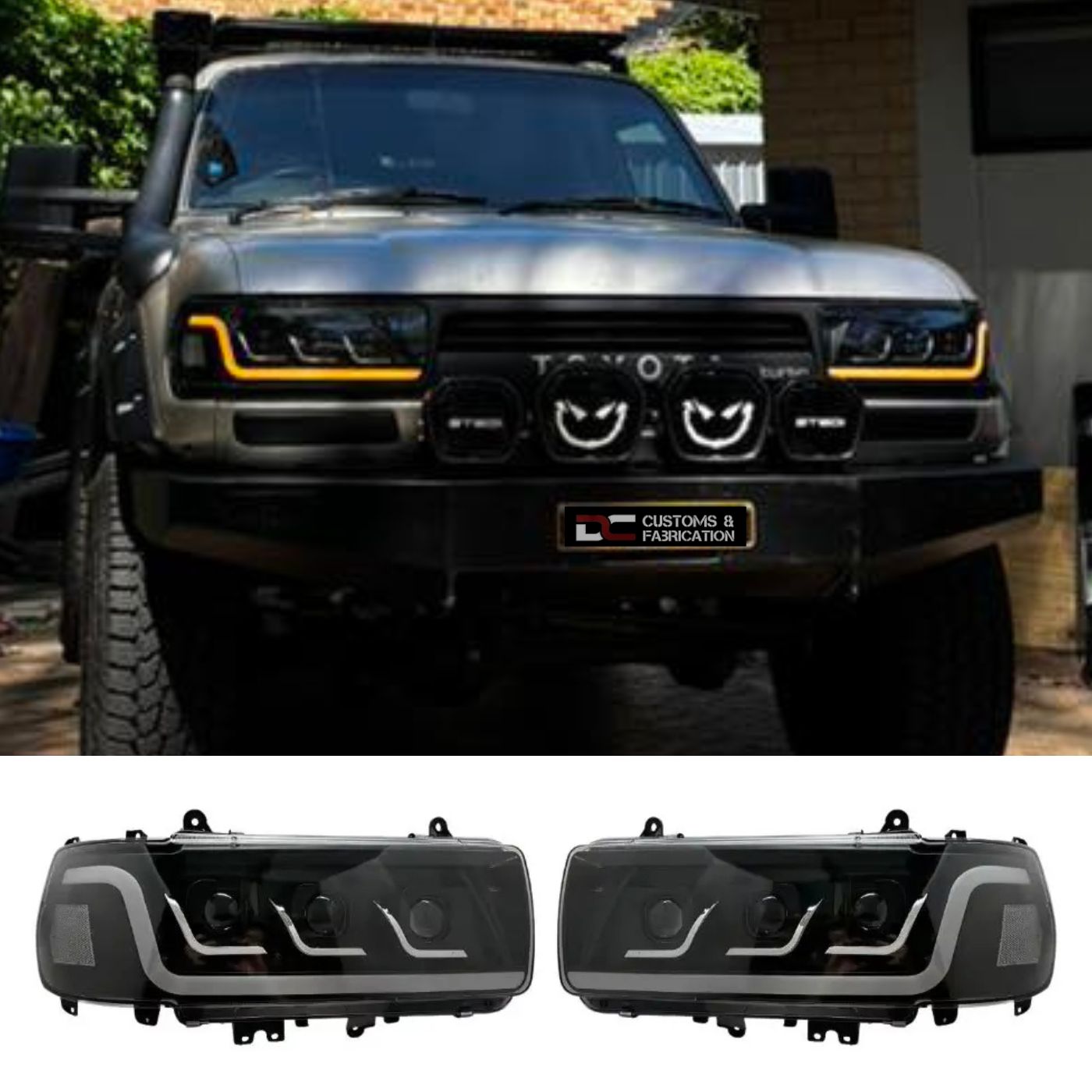 Toyota LANDCRUISER 80 Series FJ80 LC80 1990-1997 Headlights