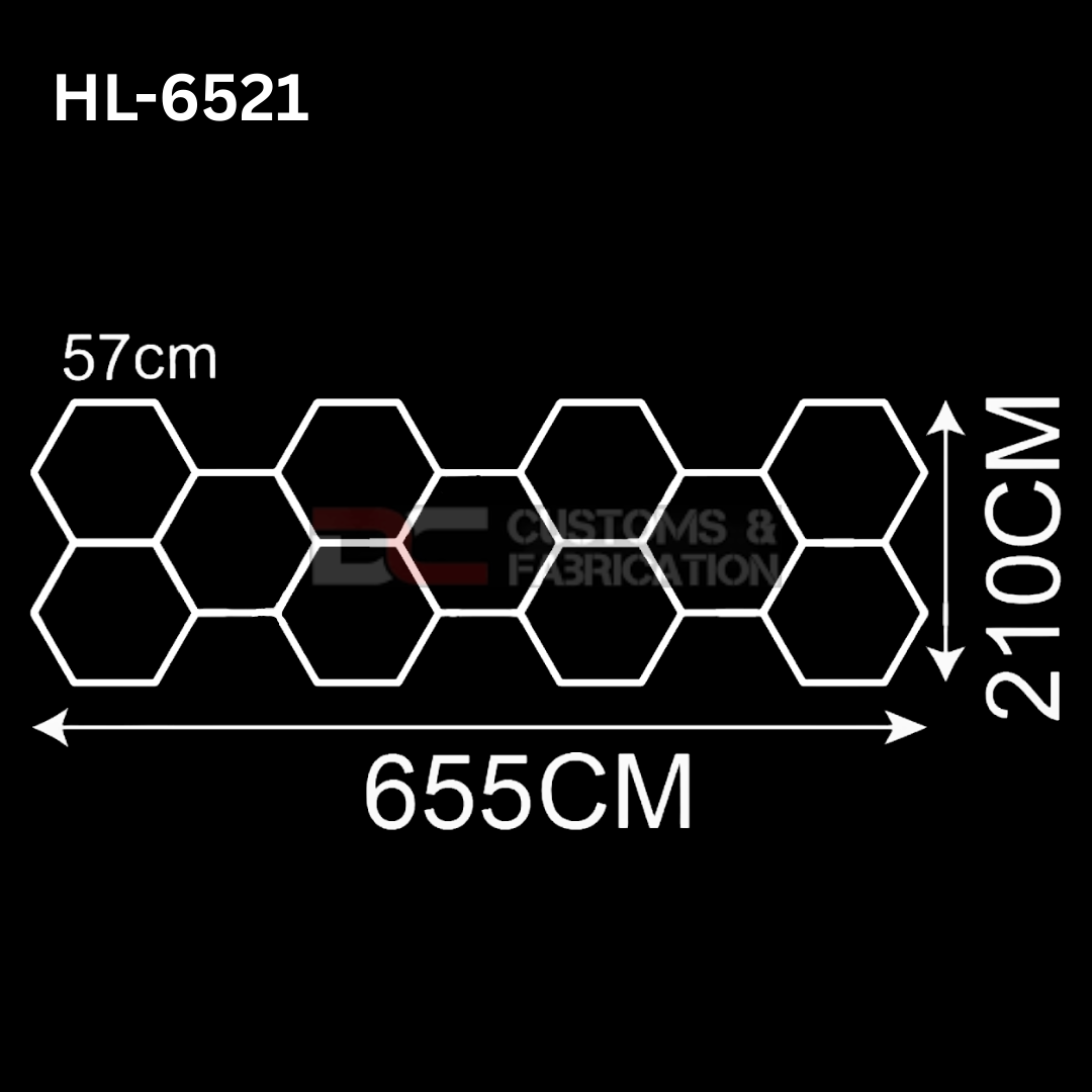 Hexagon Led Tube Ceiling  Lighting 6500k  110V-240V (35 Sizes)