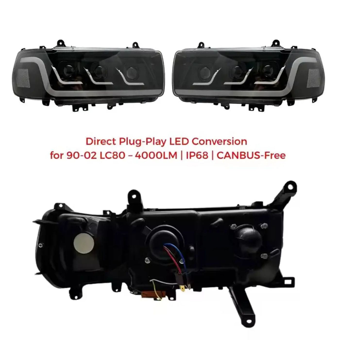 Toyota LANDCRUISER 80 Series FJ80 LC80 1990-1997 Headlights