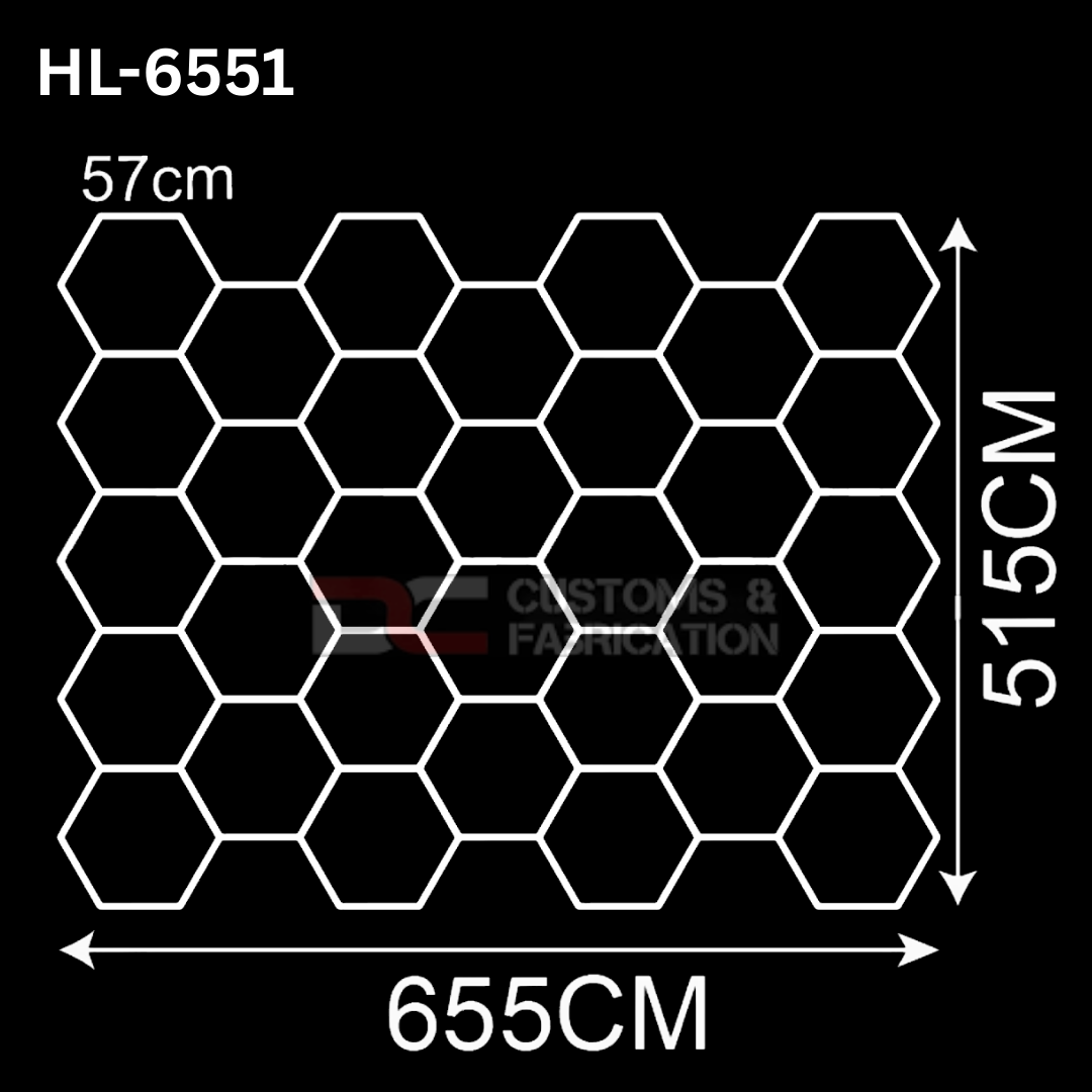 Hexagon Led Tube Ceiling  Lighting 6500k  110V-240V (35 Sizes)