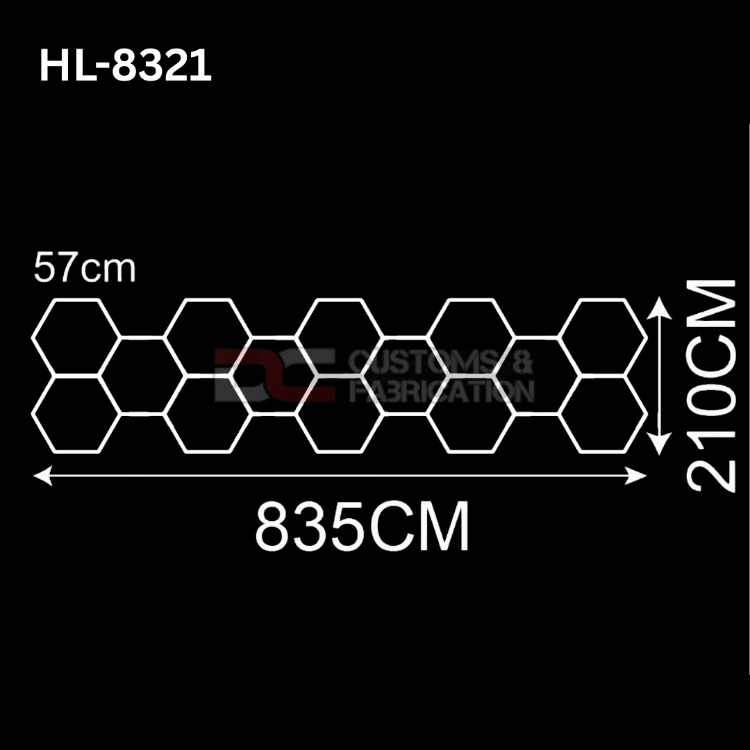 Hexagon Led Tube Ceiling  Lighting 6500k  110V-240V (35 Sizes)