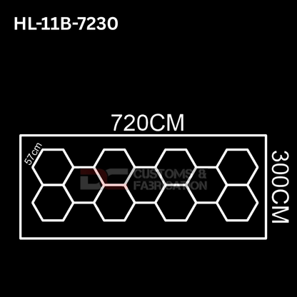 Hexagon Led Tube Ceiling  Lighting 6500k  110V-240V (35 Sizes)