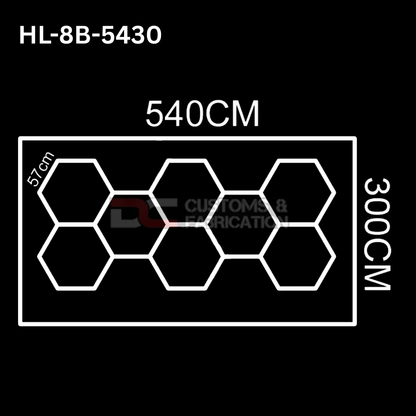 Hexagon Led Tube Ceiling  Lighting 6500k  110V-240V (35 Sizes)