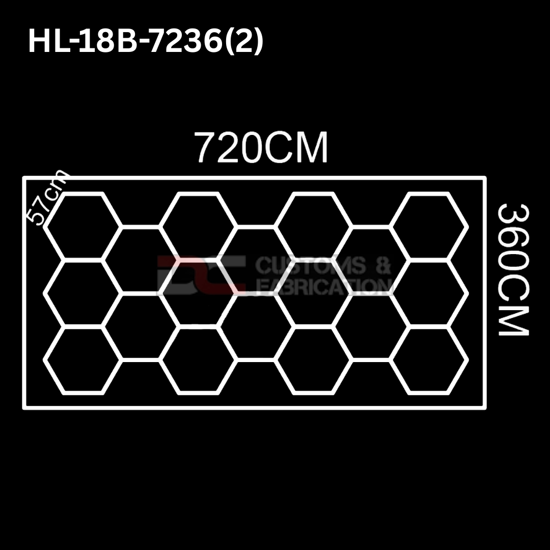 Hexagon Led Tube Ceiling  Lighting 6500k  110V-240V (35 Sizes)
