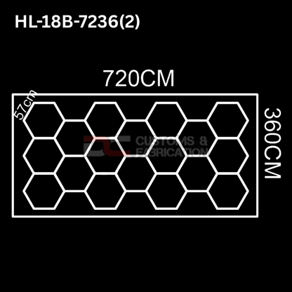Hexagon Led Tube Ceiling  Lighting 6500k  110V-240V (35 Sizes)