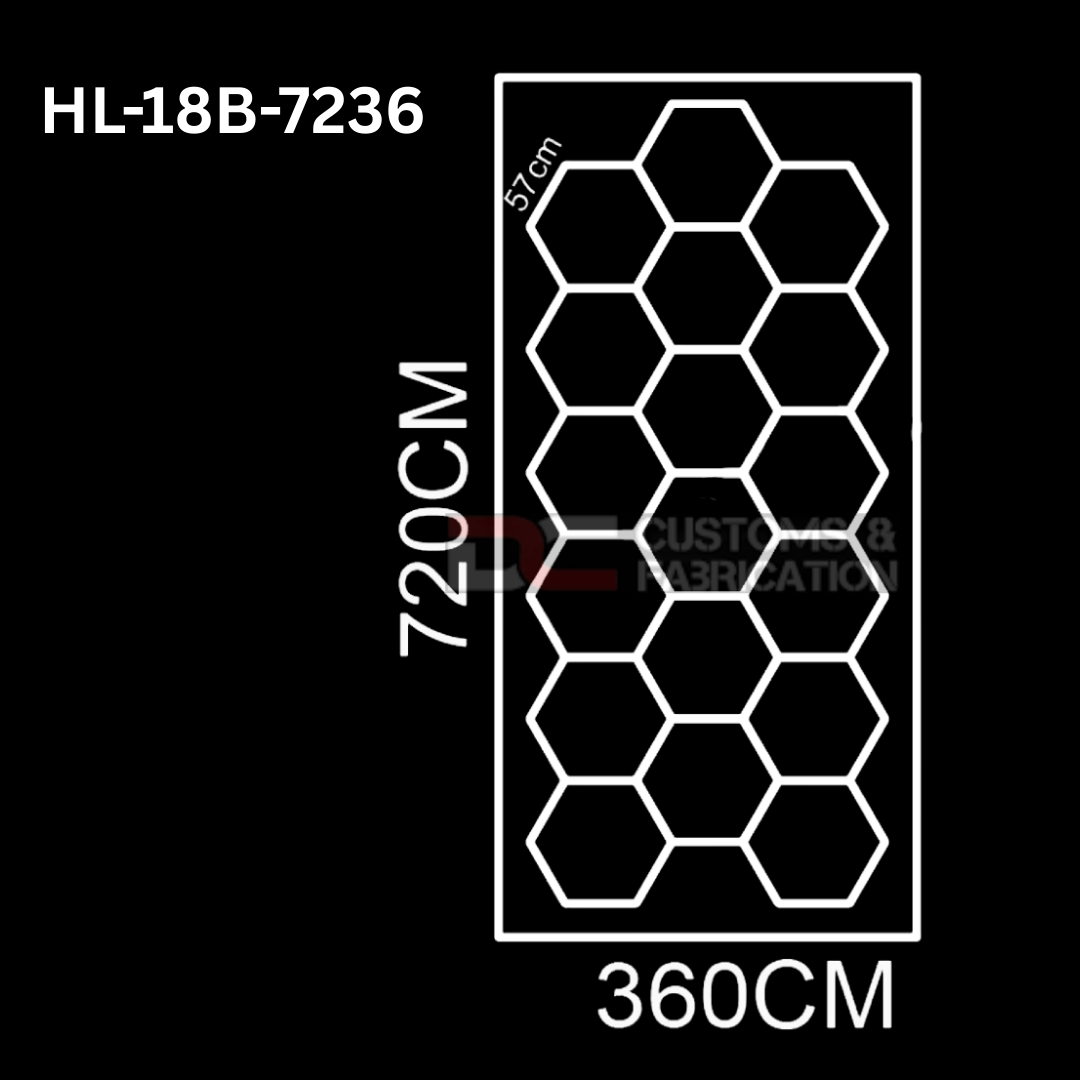 Hexagon Led Tube Ceiling  Lighting 6500k  110V-240V (35 Sizes)