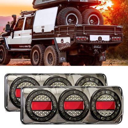 LEDAUT - 12/24V Stop/Tail/Indicator/Reverse/Reflector 3 Lamp Combination - MAXILAMPC3XRW