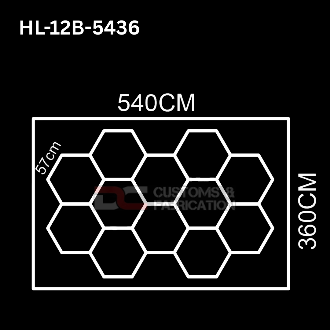 Hexagon Led Tube Ceiling  Lighting 6500k  110V-240V (35 Sizes)