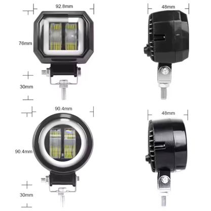 Fog Light / Driving light / Work Light / Reverse Light With Halo Angel Eyes