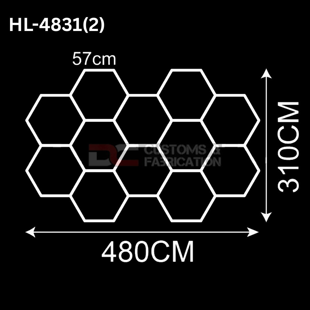Hexagon Led Tube Ceiling  Lighting 6500k  110V-240V (35 Sizes)