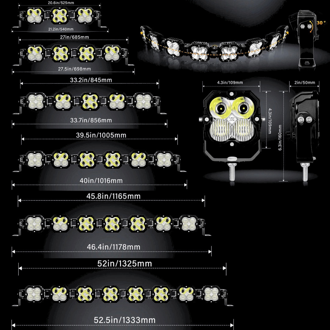 Linkable LED Light Bar and Bracket Kits