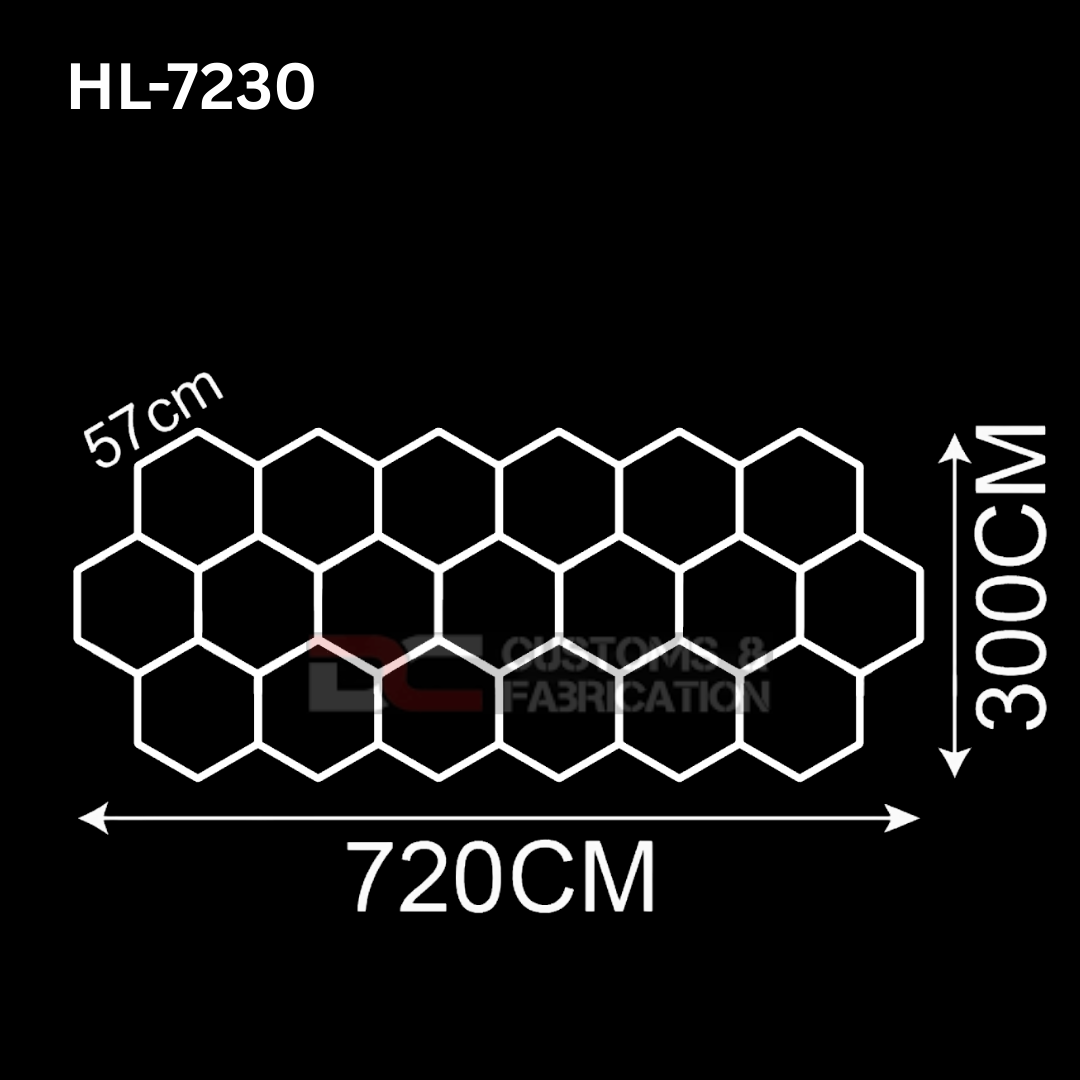 Hexagon Led Tube Ceiling  Lighting 6500k  110V-240V (35 Sizes)