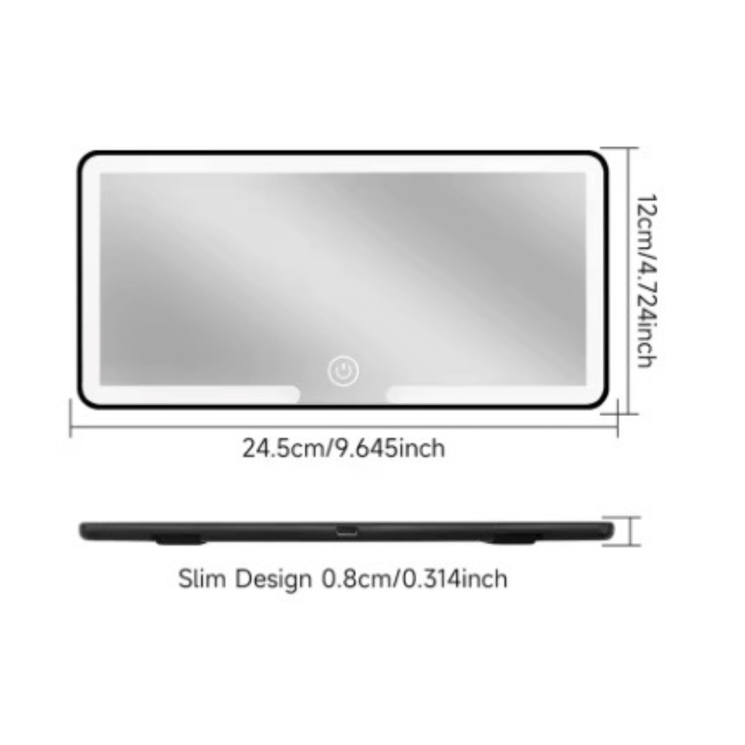 Ultra Thin Sun Visor LED Mirror