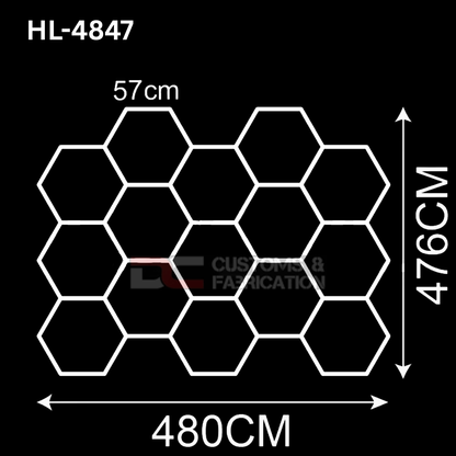 Hexagon Led Tube Ceiling  Lighting 6500k  110V-240V (35 Sizes)
