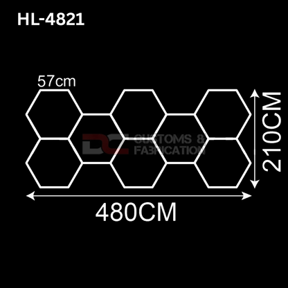 Hexagon Led Tube Ceiling  Lighting 6500k  110V-240V (35 Sizes)
