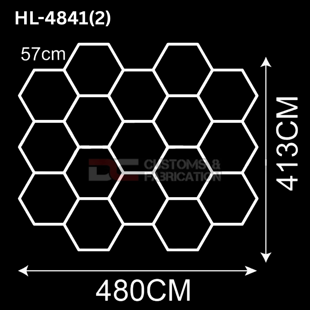Hexagon Led Tube Ceiling  Lighting 6500k  110V-240V (35 Sizes)