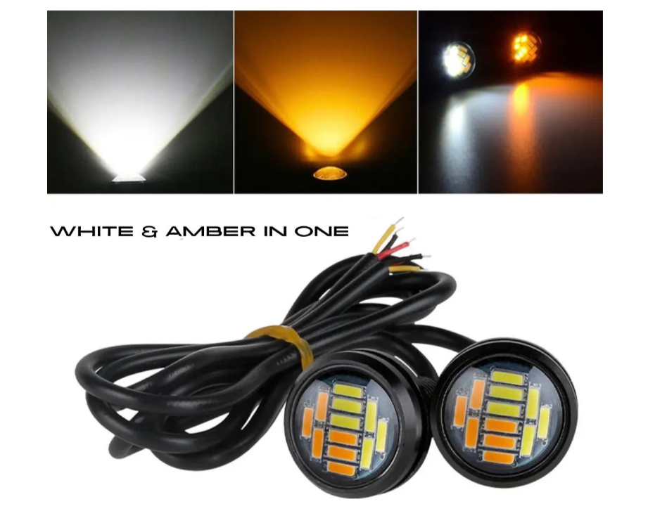 x2 LED amber & White lights – DC CUSTOMS AND FABRICATION LIMITED