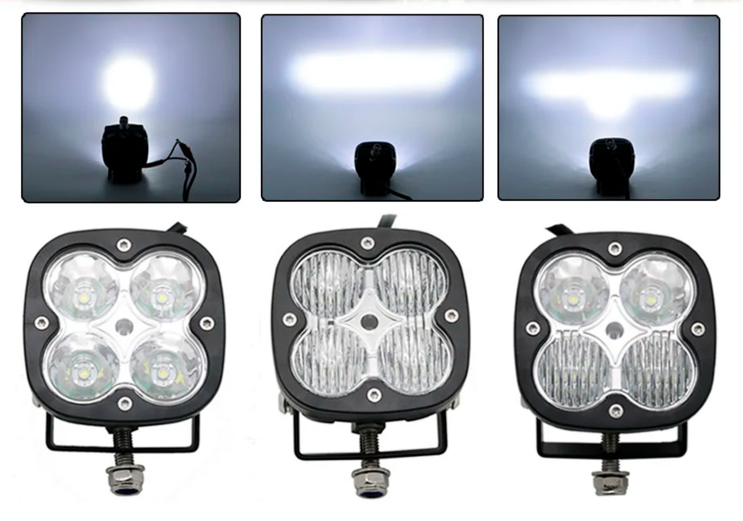 3" BLACK LED Spot Flood Combo Beam LIGHT POD - UNIVERSAL
