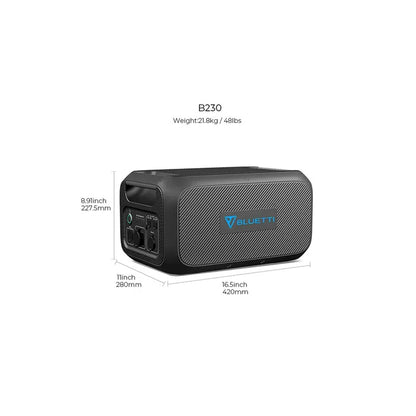 BLUETTI B230 EXPANSION BATTERY & USB/12VDC POWER STATION | 2,048WH