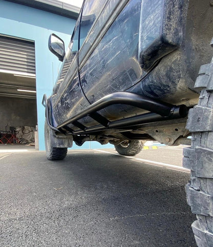 Rock slider, sidesteps, scrub bars