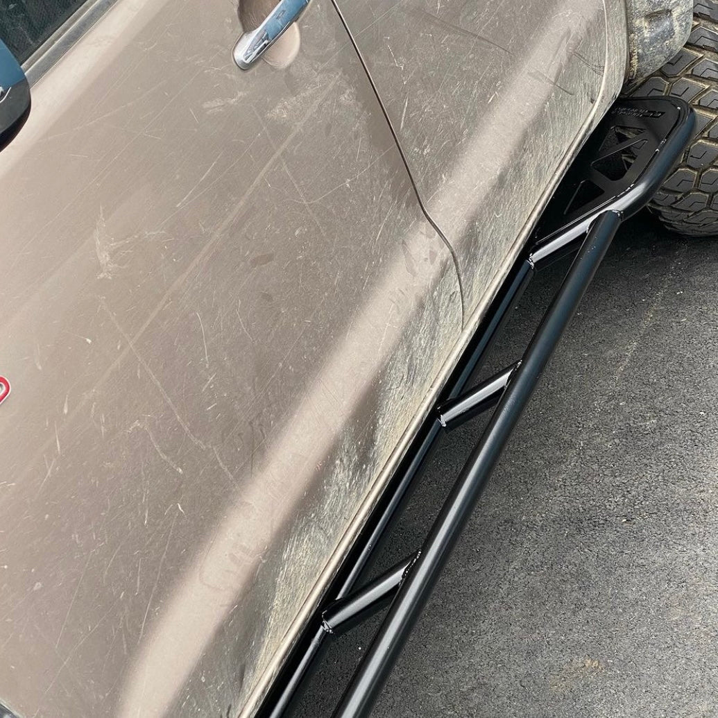 Rock slider, sidesteps, scrub bars