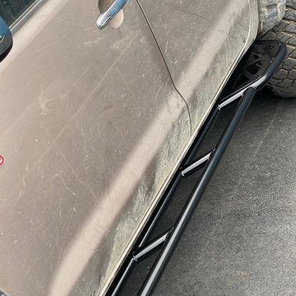 Rock slider, sidesteps, scrub bars