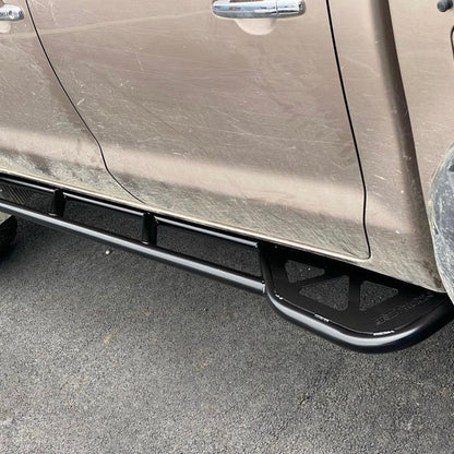 Rock slider, sidesteps, scrub bars